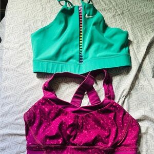 Nike Turquoise and Lululemon Sports Bras